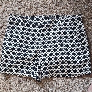Banana Republic High Waist Black and White Shorts